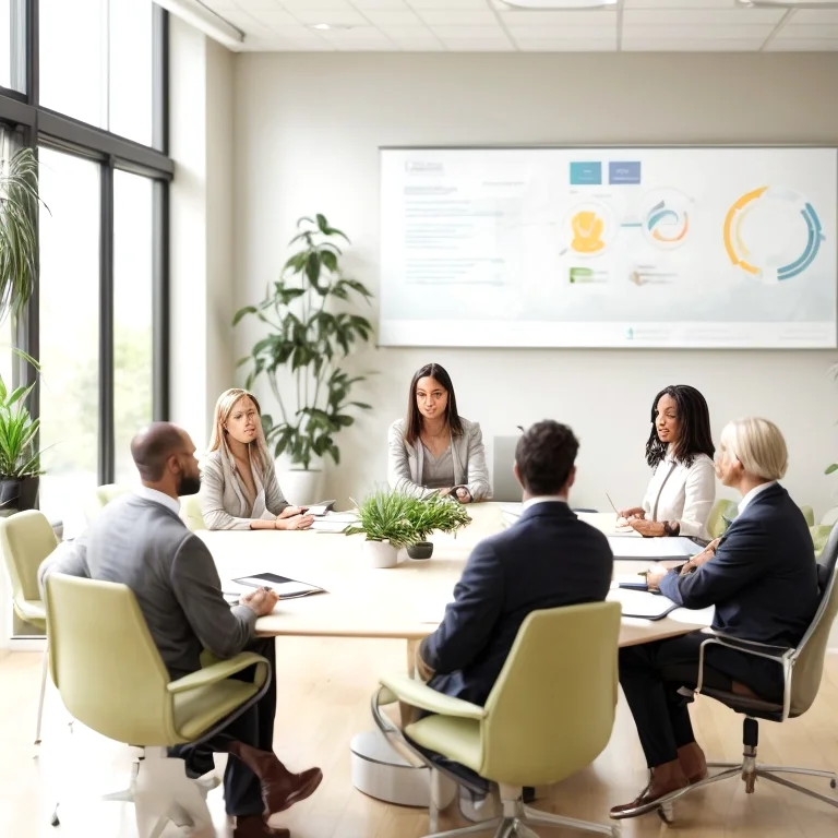 Business leaders collaborating